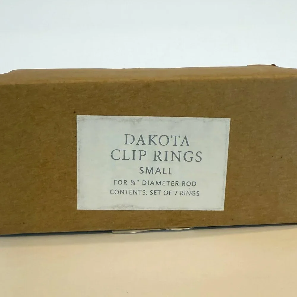Restoration Hardware RH Dakota Clip Rings Small Vintage Nickel Set of 5 Open Box